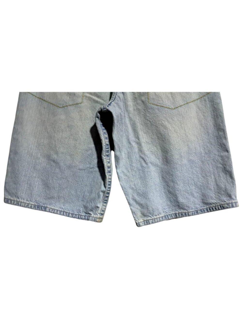 90s Y2k Rocawear Denim Jorts Shorts Mens Size 34 W Loose Fit Light Wash Jean Cot - Picture 8 of 11
